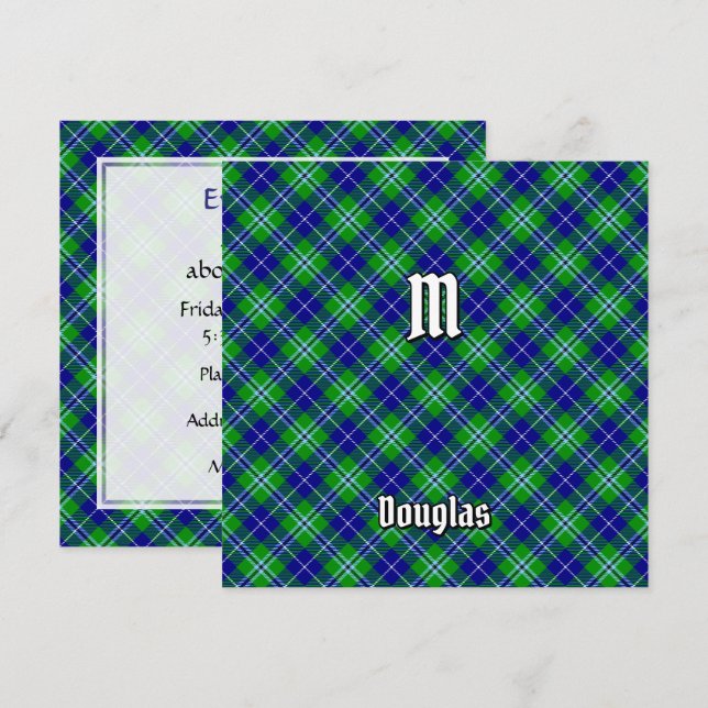 Klan Douglas Tartan Inbjudningar (Fram/baksida)