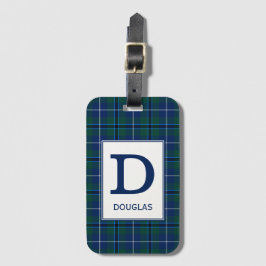 Klan Douglas Tartan Monogrammed Bagagebricka