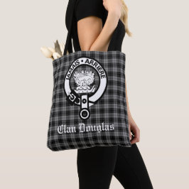 Klan Douglas Tartan och Vapensköld Badge Tygkasse