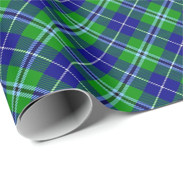 Klan Douglas Tartan Presentpapper (Rullad Hörn)