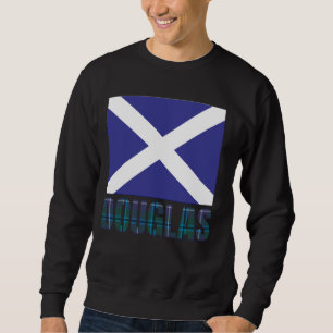 Klan Douglas Tartan Scottish Family Namn Scotland Lång Ärmad Tröja