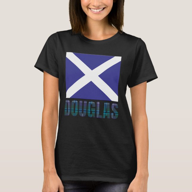 Klan Douglas Tartan Scottish Family Namn Scotland T Shirt (Framsida)