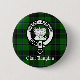 Klan Douglas Tartan Vapensköld Knapp