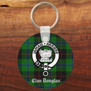 Klan Douglas Tartan Vapensköld Nyckelring