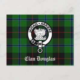 Klan Douglas Tartan Vapensköld Vykort