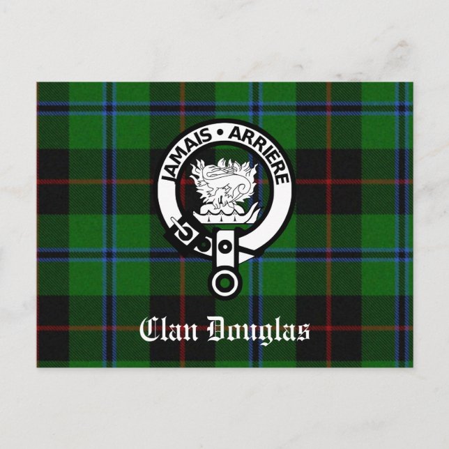 Klan Douglas Tartan Vapensköld Vykort (Framsida)
