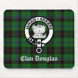 Klan Douglas Vapensköld Badge & Tartan Musmatta