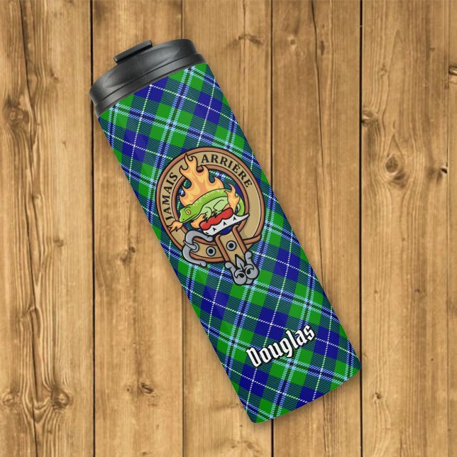 Klan Douglas Vapensköld över Tartan (Skapare uppladdad)