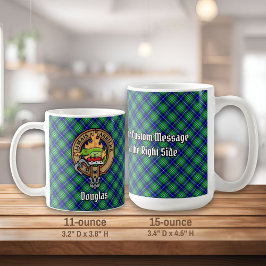 Klan Douglas Vapensköld över Tartan Kaffemugg