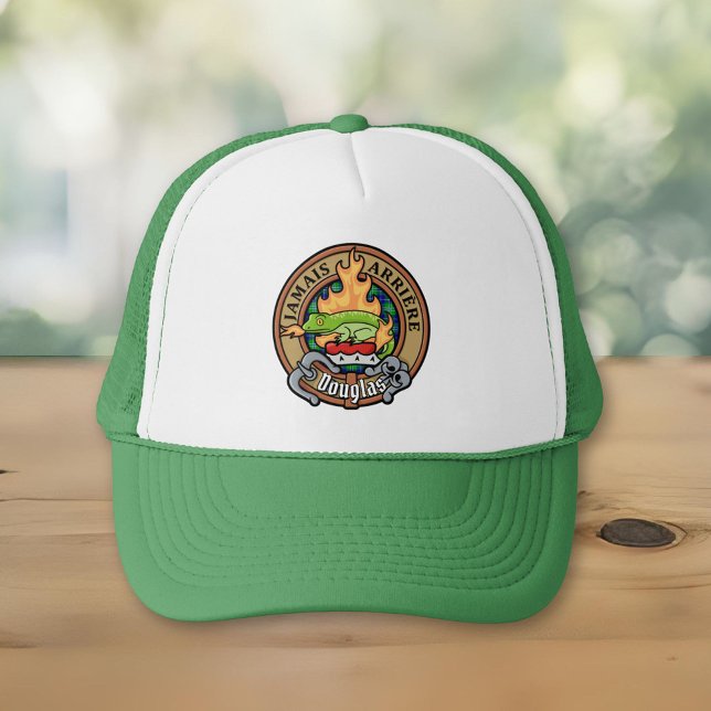 Klan Douglas Vapensköld över Tartan Keps (Skapare uppladdad)