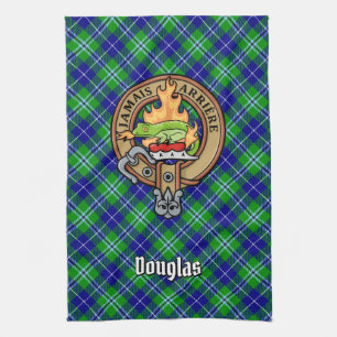 Klan Douglas Vapensköld över Tartan Kökshandduk
