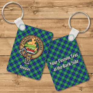 Klan Douglas Vapensköld över Tartan Nyckelring