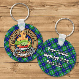 Klan Douglas Vapensköld över Tartan Nyckelring