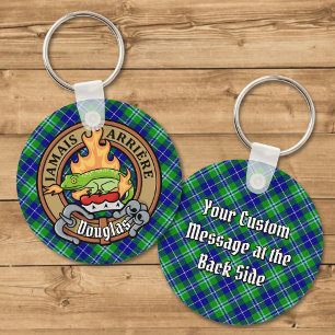 Klan Douglas Vapensköld över Tartan Nyckelring