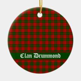 Klan Drummond Tartan Anpassade Julgransprydnad Keramik