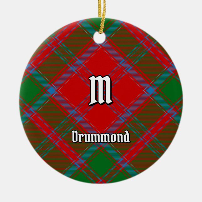 Klan Drummond Tartan Julgransprydnad Keramik (Framsidan)