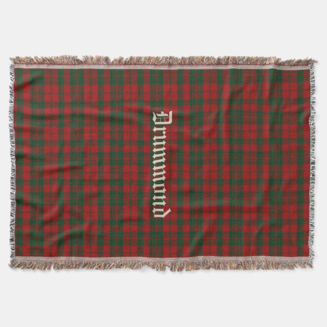 Klan Drummond Tartan Play Anpassningsbar Throw Bla Filt (Framsidan)