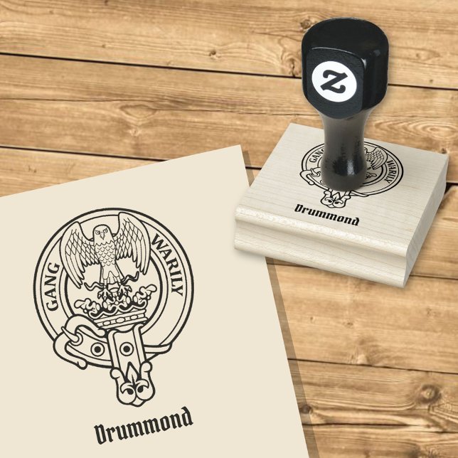 Klan Drummond Vapensköld Rubber Frimärke Stämpel (Skapare uppladdad)