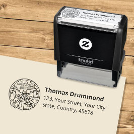 Klan Drummond Vapensköld Självfärgande Stämpel