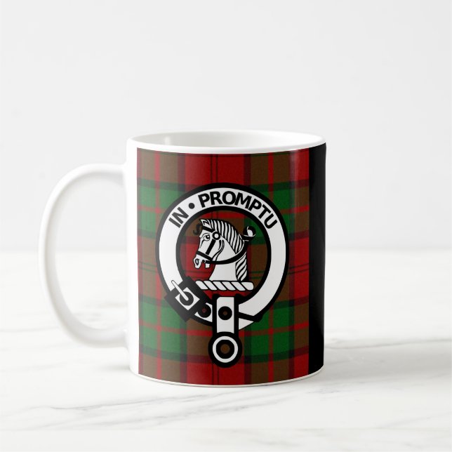 Klan Dunbar Tartan & Vapensköld Badge Kaffemugg (Vänster)