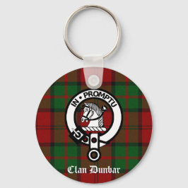 Klan Dunbar Tartan & Vapensköld Badge Nyckelring
