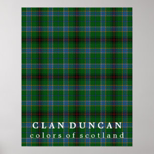 Klan Duncan Färg of Scotland Tartan Poster