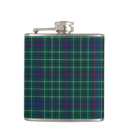 Klan Duncan Grönt och Blue Scottish Tartan Fickplunta