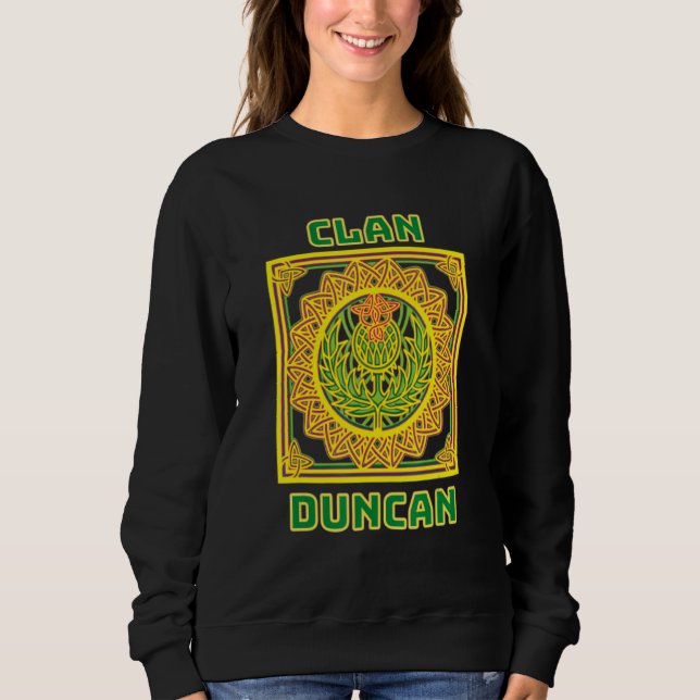 Klan Duncan Scottish Celtic Thistle T Shirt (Framsida)