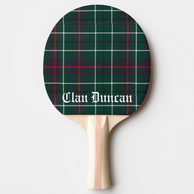 Klan Duncan Tartan Anpassade Pingisracket (Framsidan)