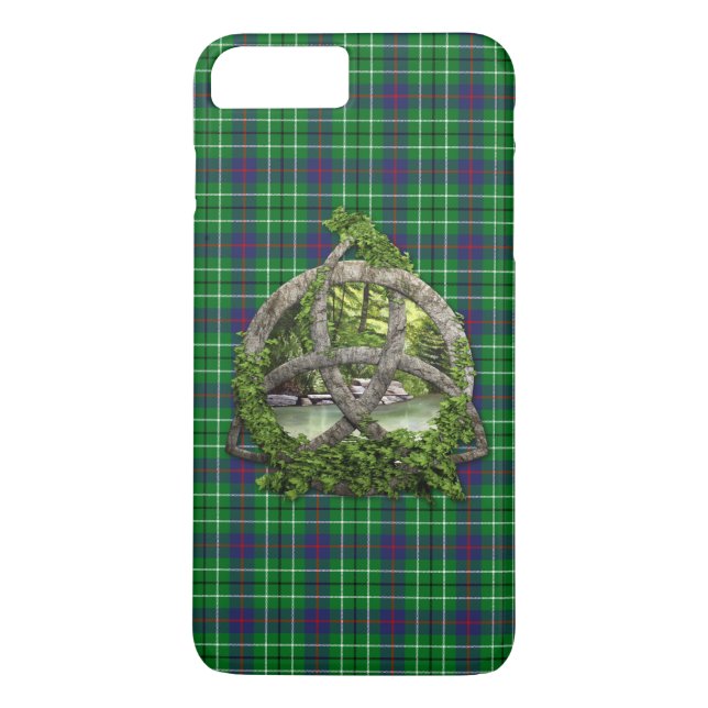 Klan Duncan Tartan Celtic Trinity Case-Mate iPhone Skal (Baksida)