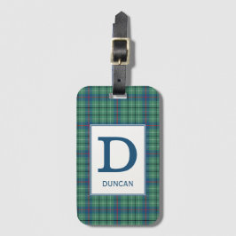 Klan Duncan Tartan Monogrammed Bagagebricka