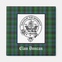 Klan Duncan Vapensköld Badge & Tartan Magnet