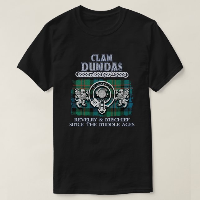 Klan Dundas vapensköld Scottish klans Scottish Sur T Shirt (Design framsida)