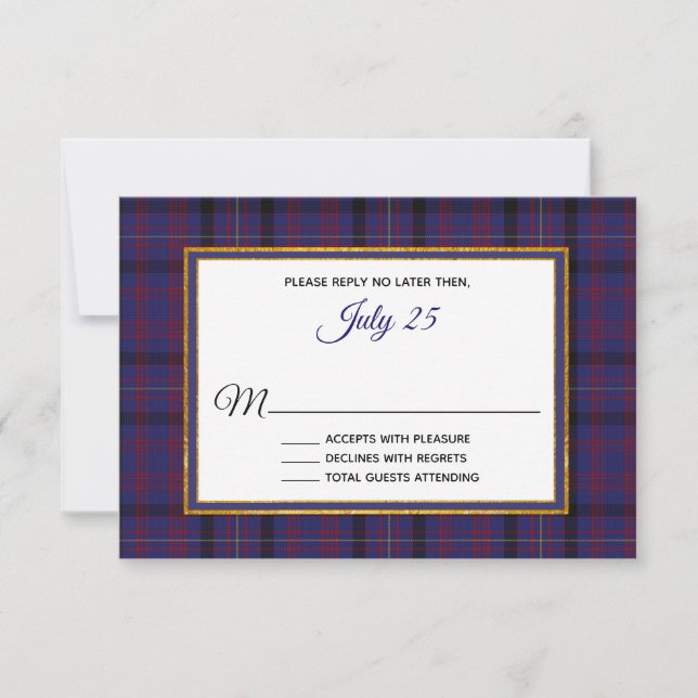 Klan Dundonald Tartan Play Bröllop OSA Card (Framsida)