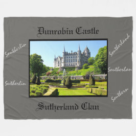 Klan Dunrobin Castle & Scottish Sutherland Fleecefilt