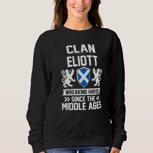 Klan Eliott Scottish Klan Scotland Wreaking T Shirt (Framsida)