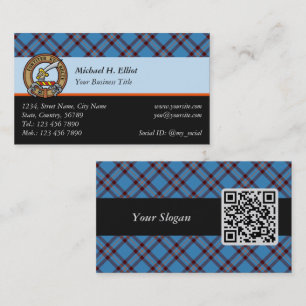 Klan Elliot Ancient Tartan Affärskort Visitkort