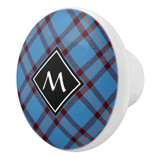 Klan Elliot Ancient Tartan Ceramic Knob Knopp (Höger)