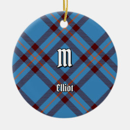 Klan Elliot Ancient Tartan Ceramic Ornament