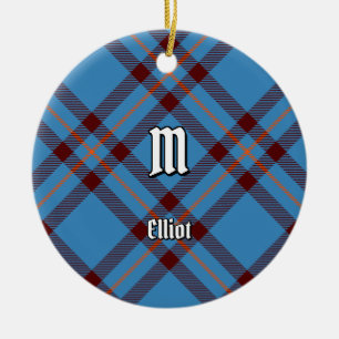 Klan Elliot Ancient Tartan Ceramic Ornament
