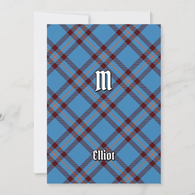 Klan Elliot Ancient Tartan-inbjudan Inbjudningar (Framsida)