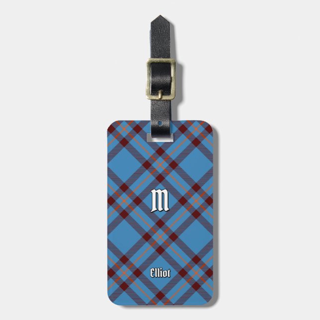Klan Elliot Ancient Tartan Luggage Tag Bagagebricka (Vertikal Framsida)