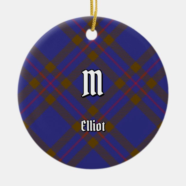 Klan Elliot Modern Tartan Ceramic Ornament (Framsidan)