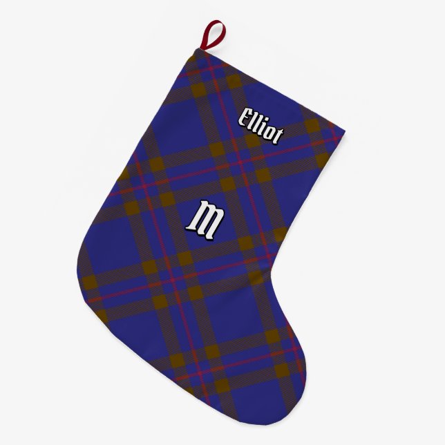 Klan Elliot Modern Tartan-julklapp Stor Julstrumpa (Framsidan (Hängande))