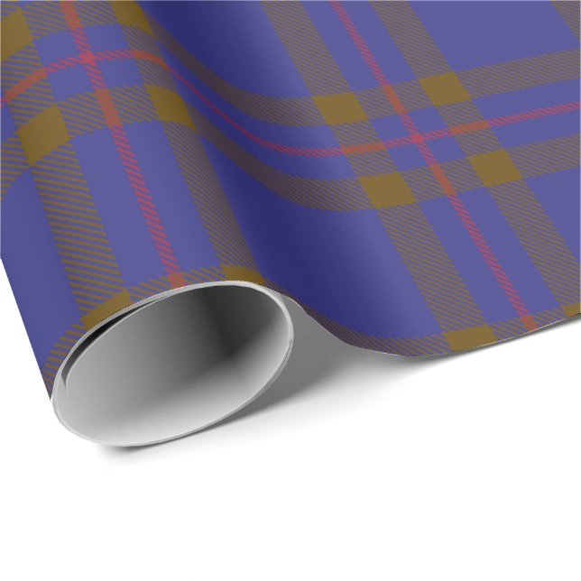 Klan Elliot Modern Tartan Presentpapper (Rullad Hörn)