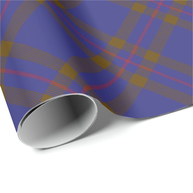 Klan Elliot Modern Tartan Presentpapper (Rullad Hörn)