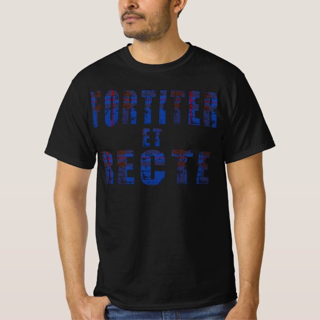Klan Elliot Motto, Fortiter et Recte, Elliott T Shirt (Framsida)