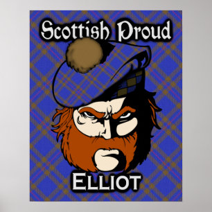 Klan Elliot Scottish Tartan Poster