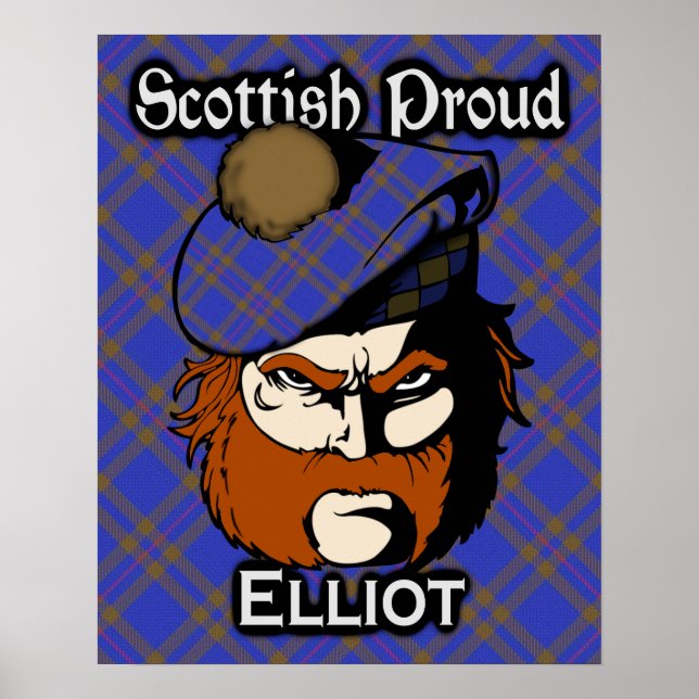 Klan Elliot Scottish Tartan Poster (Framsidan)