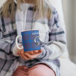 Klan Elliot Vapensköld Badge & Tartan Anpassade Kaffemugg